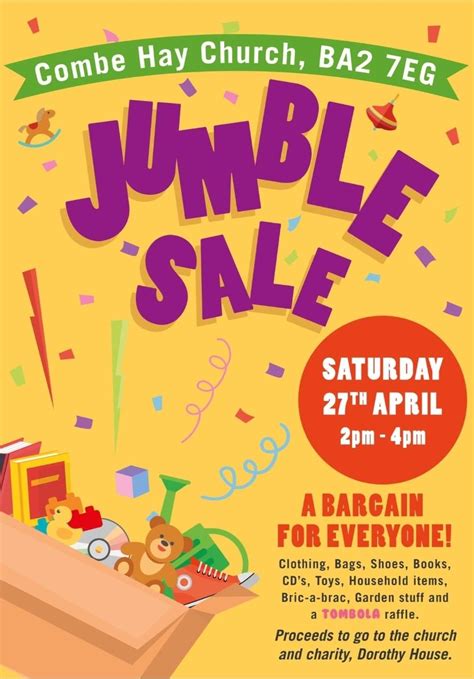 Mytchett Carboot <strong>Sales</strong> – Camberley Sellers on Thursday: Cars from £7, Vans from £11, Trailers from £4 Sellers on Saturday: Cars from £9, Vans from £12, Trailers from £5 Buyers on Thursday: Free Entry. . Church jumble sales near me today